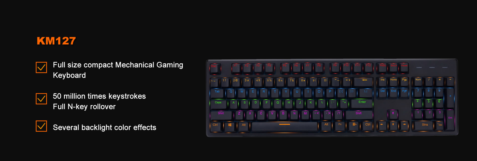 KM127 Gaming Mechanical Keyboard